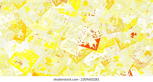Light Red, Yellow vector layout with triangle forms. Web material illustration with colorful abstract triangles. Template for commercials.