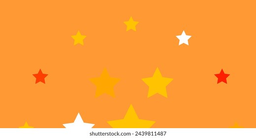 Light Red, Yellow vector layout with bright stars. Shining colorful illustration with small and big stars. Pattern for websites, landing pages.