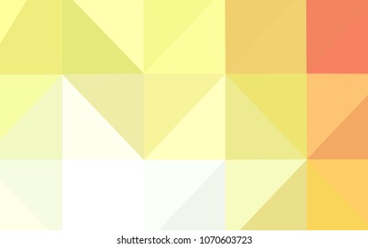 Light Red, Yellow vector low poly layout. Colorful illustration in polygonal style with gradient. The polygonal design can be used for your web site.