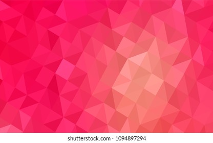 Light Red, Yellow vector low poly cover. Glitter abstract illustration with an elegant triangles. Polygonal design for your web site.