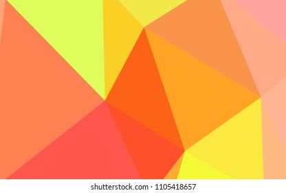 Light Red, Yellow vector low poly cover. A completely new color illustration in a polygonal style. Brand new style for your business design.