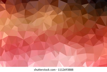 Light Red, Yellow vector low poly texture. Shining colorful illustration with triangles. New template for your brand book.