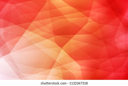 Light Red, Yellow vector low poly cover. Elegant bright polygonal illustration with gradient. A new texture for your web site.