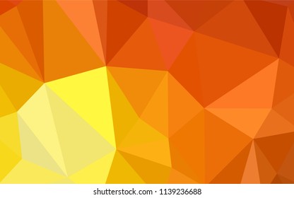 Light Red, Yellow vector low poly layout. Polygonal abstract illustration with gradient. Polygonal design for your web site.
