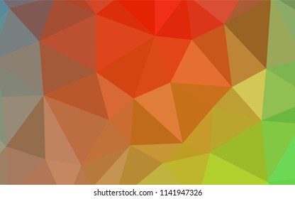 Light Red, Yellow vector low poly layout. Creative geometric illustration in Origami style with gradient. Template for cell phone's backgrounds.