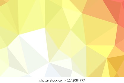 Light Red, Yellow vector low poly layout. A completely new color illustration in a polygonal style. Triangular pattern for your design.