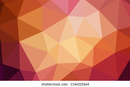 Light Red, Yellow vector low poly texture. A completely new color illustration in a polygonal style. Polygonal design for your web site.