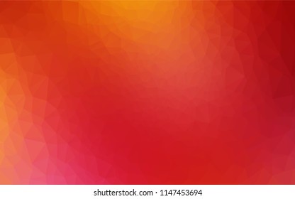 Light Red, Yellow vector low poly cover. Shining colored illustration in a Brand new style. The completely new template can be used for your brand book.