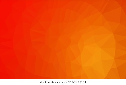 Light Red, Yellow vector low poly cover. A sample with polygonal shapes. Triangular pattern for your business design.