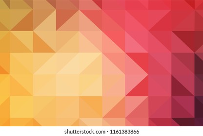 Light Red, Yellow vector low poly layout. Creative geometric illustration in Origami style with gradient. A new texture for your web site.