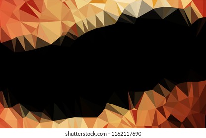 Light Red, Yellow vector low poly cover. Modern geometrical abstract illustration with gradient. A completely new design for your business.