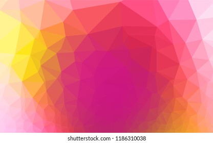 Light Red, Yellow vector low poly layout. Colorful illustration in abstract style with gradient. The elegant pattern can be used as part of a brand book.