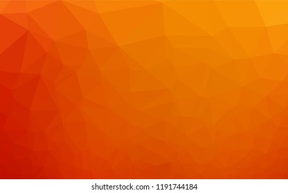 Light Red, Yellow vector low poly layout. Glitter abstract illustration with an elegant design. Triangular pattern for your business design.