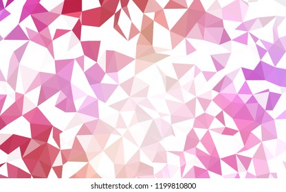 Light Red, Yellow vector low poly texture. Triangular geometric sample with gradient.  A new texture for your web site.