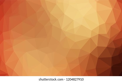 Light Red, Yellow vector low poly cover. Modern geometrical abstract illustration with gradient. Brand new design for your business.