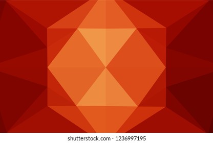 Light Red, Yellow vector low poly cover. A vague abstract illustration with gradient. A completely new design for your business.