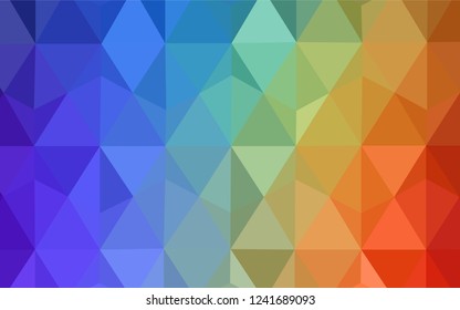 Light Red, Yellow vector low poly cover. Colorful illustration in abstract style with triangles. Completely new template for your banner.