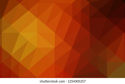 Light Red, Yellow vector low poly layout. Brand new colorful illustration in with gradient. Brand new style for your business design.