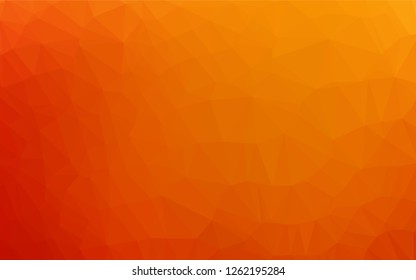 Light Red, Yellow vector low poly texture. Glitter abstract illustration with an elegant design. Brand new design for your business.