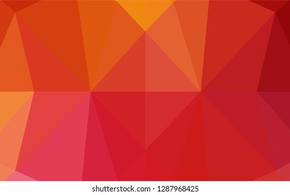 Light Red, Yellow vector low poly layout. Colorful abstract illustration with gradient. The elegant pattern can be used as part of a brand book.