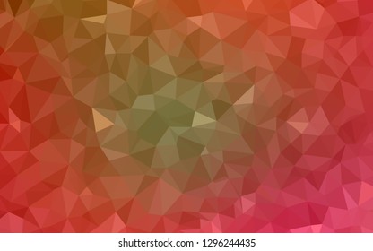Light Red, Yellow vector low poly background. Glitter abstract illustration with an elegant triangles. Brand new style for your business design.