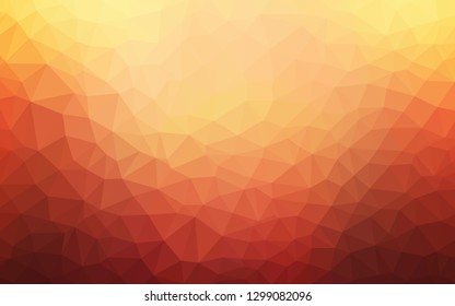 Light Red, Yellow vector low poly layout. Shining colorful illustration with triangles. Best triangular design for your business.