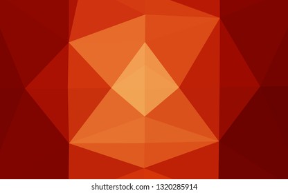 Light Red, Yellow vector low poly texture. Brand new colorful illustration in with gradient. Elegant pattern for a brand book.