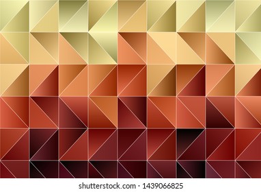 Light Red, Yellow vector low poly layout. Polygonal abstract illustration with gradient. A completely new design for your leaflet.