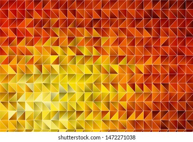 Light Red, Yellow vector low poly texture. Creative geometric illustration in Origami style with gradient. Textured pattern for your backgrounds.