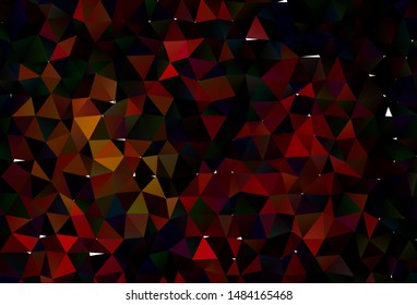 Light Red, Yellow vector low poly texture. Glitter abstract illustration with an elegant design. Textured pattern for background.