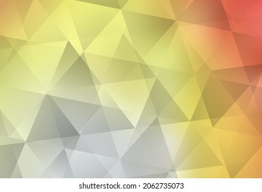 Light Red, Yellow vector low poly layout. Geometric illustration in Origami style with gradient.  Brand new design for your business.