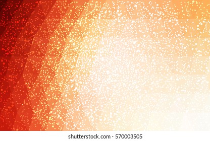 Light red, yellow vector low poly crystal background with snowflakes. Polygon christmas design pattern . Low poly illustration of New Year celebration.