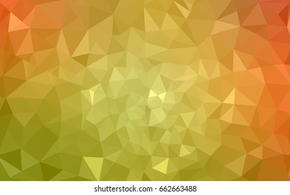 Light Red, Yellow vector Low poly crystal background. Polygon design pattern. Low poly illustration, low polygon background.