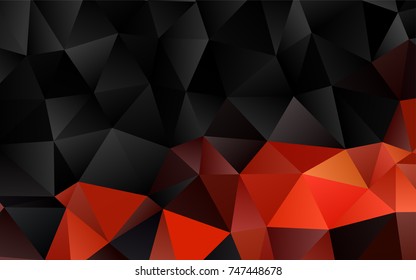 Light Red, Yellow vector low poly pattern. Shining illustration, which consist of triangles. The elegant pattern can be used as part of a brand book.