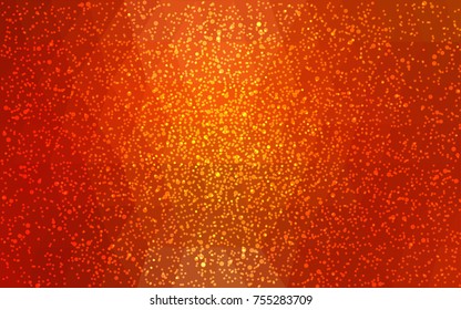 Light Red, Yellow vector low poly crystal background with snowflakes. Polygon christmas design pattern . Low poly illustration of New Year celebration.