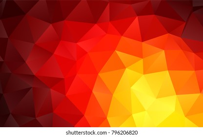 Light Red, Yellow vector low poly pattern. A completely new color illustration in a vague style. A completely new template for your business design.