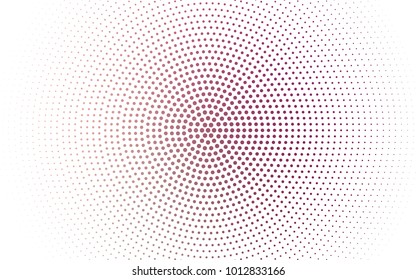 Light Red, Yellow vector modern geometrical circle abstract background. Dotted texture template. Geometric pattern in halftone style with gradient. 