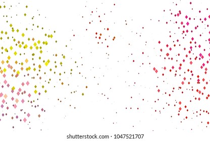 Light Red, Yellow vector modern geometrical background. Abstract template. Geometric pattern in square style with gradient.