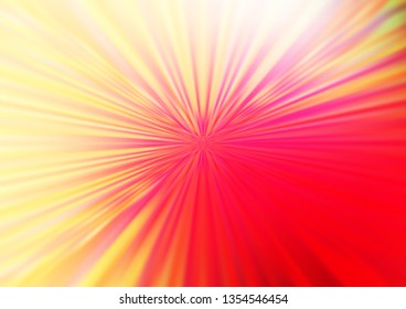 Light Red, Yellow vector modern bokeh pattern. Creative illustration in halftone style with gradient. A completely new design for your business.