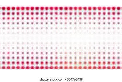 Light Red, Yellow vector modern geometrical circle abstract background. Dotted texture, seamless template. Geometric pattern in halftone style with gradient. 