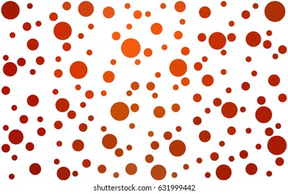 Light Red, Yellow vector modern geometrical circle abstract background. Dotted texture template. Geometric pattern in halftone style with gradient. 