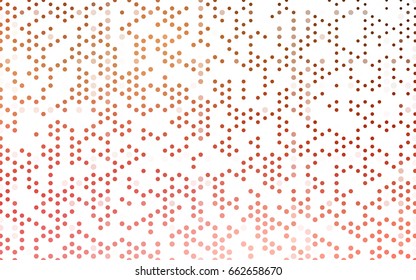 Light Red, Yellow vector modern geometrical circle abstract background. Dotted texture template. Geometric pattern in halftone style with gradient. 