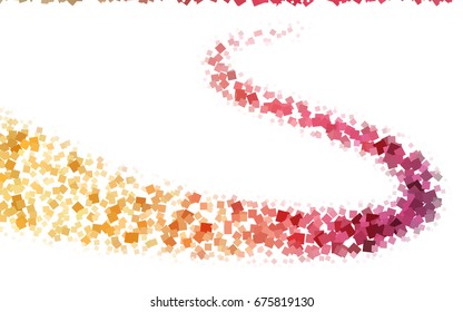 Light Red, Yellow vector modern geometrical background. Abstract template. Geometric pattern in square style with gradient.