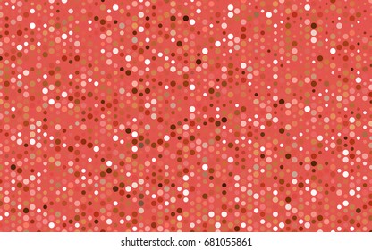 Light Red, Yellow vector modern geometrical circle abstract background. Dotted texture template. Geometric pattern in halftone style with gradient. 