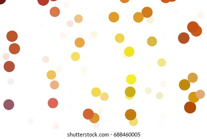 Light Red, Yellow vector modern geometrical circle abstract background. Dotted texture template. Geometric pattern in halftone style with gradient. 