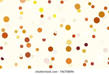 Light Red, Yellow vector modern geometrical circle abstract background. Dotted texture template. Geometric pattern in halftone style with gradient. 