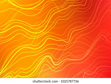 Light Red, Yellow vector natural elegant pattern. Colorful abstract illustration with lines in Asian style. The template can be used as a background for cell phones.