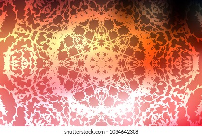 Light Red, Yellow vector natural abstract template. Glitter abstract illustration with doodles and lines drawn by child. A completely new design for your business.