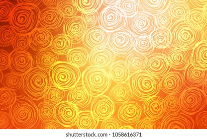 Light Red, Yellow vector natural elegant pattern. Sketchy doodles with roses on blurred background. The doodle design can be used for your web site.
