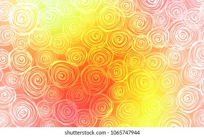 Light Red, Yellow vector natural elegant background. Roses on elegant natural pattern with gradient. The template can be used as a background for cell phones.
